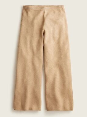 J. Crew Wide Leg Knit Pants in Camel